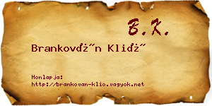 Brankován Klió névjegykártya